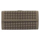 BOTTEGA VENETA INTRECCIATO Long Wallet Leather Gray Auth 193586A-2
