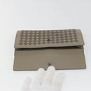 BOTTEGA VENETA INTRECCIATO Long Wallet Leather Gray Auth 193586A-22