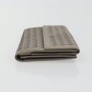 BOTTEGA VENETA INTRECCIATO Long Wallet Leather Gray Auth 193586A-4