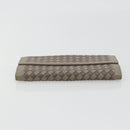 BOTTEGA VENETA INTRECCIATO Long Wallet Leather Gray Auth 193586A-7