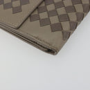 BOTTEGA VENETA INTRECCIATO Long Wallet Leather Gray Auth 193586A-9