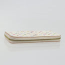 LOUIS VUITTON Monogram Multicolor Zippy Long Wallet White M60241 LV Auth 193587-5