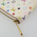 LOUIS VUITTON Monogram Multicolor Zippy Long Wallet White M60241 LV Auth 193587-14
