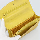 CHANEL COCO Mark Long Wallet Caviar Skin Yellow Gold CC Auth 193588-13