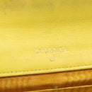 CHANEL COCO Mark Long Wallet Caviar Skin Yellow Gold CC Auth 193588-14