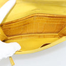 CHANEL COCO Mark Long Wallet Caviar Skin Yellow Gold CC Auth 193588-15
