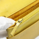 CHANEL COCO Mark Long Wallet Caviar Skin Yellow Gold CC Auth 193588-16