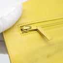 CHANEL COCO Mark Long Wallet Caviar Skin Yellow Gold CC Auth 193588-20