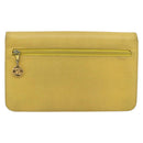 CHANEL COCO Mark Long Wallet Caviar Skin Yellow Gold CC Auth 193588-3