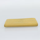 CHANEL COCO Mark Long Wallet Caviar Skin Yellow Gold CC Auth 193588-6