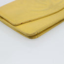 CHANEL COCO Mark Long Wallet Caviar Skin Yellow Gold CC Auth 193588-9