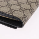 GUCCI GG Supreme Wallet PVC Leather Beige Gold 598587 Auth 193589M-10