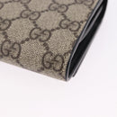 GUCCI GG Supreme Wallet PVC Leather Beige Gold 598587 Auth 193589M-11