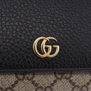 GUCCI GG Supreme Wallet PVC Leather Beige Gold 598587 Auth 193589M-12