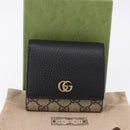 GUCCI GG Supreme Wallet PVC Leather Beige Gold 598587 Auth 193589M-19