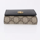 GUCCI GG Supreme Wallet PVC Leather Beige Gold 598587 Auth 193589M-7