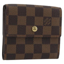 LOUIS VUITTON Damier Ebene Portefeuille Elise Wallet N61654 LV Auth 193590V-1
