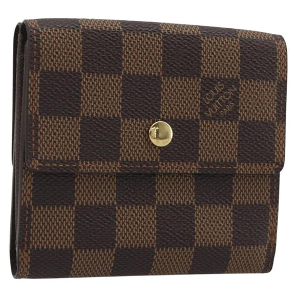 LOUIS VUITTON Damier Ebene Portefeuille Elise Wallet N61654 LV Auth 193590V