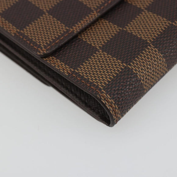 LOUIS VUITTON Damier Ebene Portefeuille Elise Wallet N61654 LV Auth 193590V