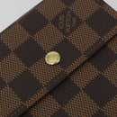 LOUIS VUITTON Damier Ebene Portefeuille Elise Wallet N61654 LV Auth 193590V-17