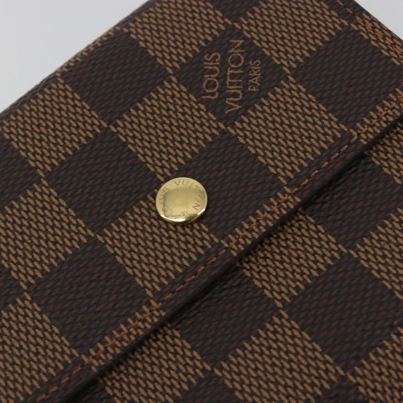 LOUIS VUITTON Damier Ebene Portefeuille Elise Wallet N61654 LV Auth 193590V