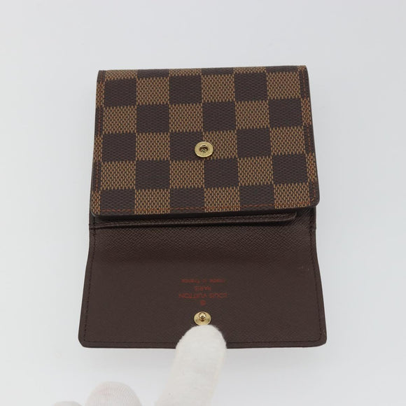 LOUIS VUITTON Damier Ebene Portefeuille Elise Wallet N61654 LV Auth 193590V