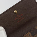 LOUIS VUITTON Damier Ebene Portefeuille Elise Wallet N61654 LV Auth 193590V-19