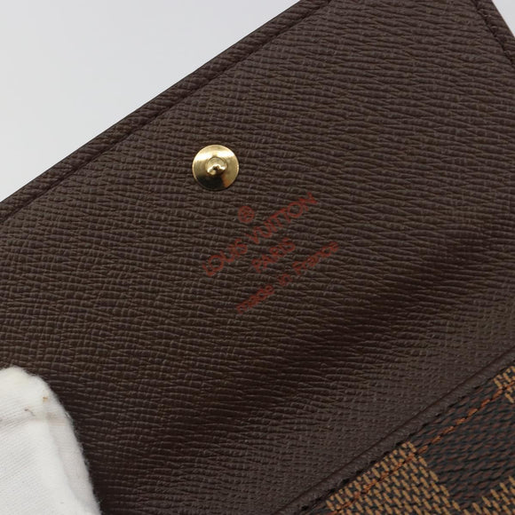 LOUIS VUITTON Damier Ebene Portefeuille Elise Wallet N61654 LV Auth 193590V