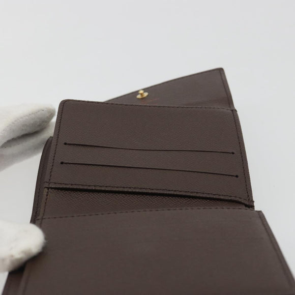 LOUIS VUITTON Damier Ebene Portefeuille Elise Wallet N61654 LV Auth 193590V