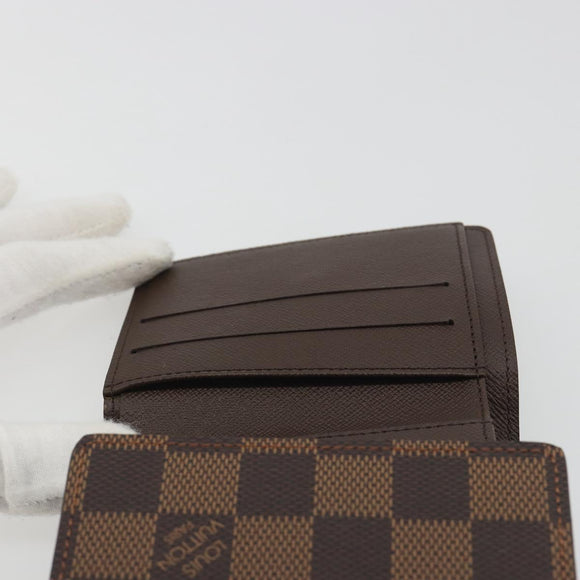 LOUIS VUITTON Damier Ebene Portefeuille Elise Wallet N61654 LV Auth 193590V