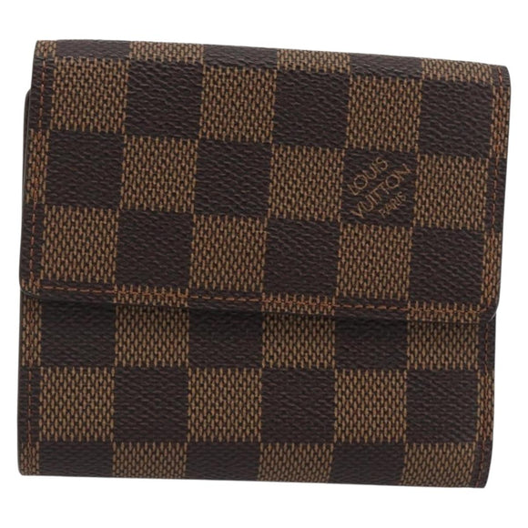 LOUIS VUITTON Damier Ebene Portefeuille Elise Wallet N61654 LV Auth 193590V