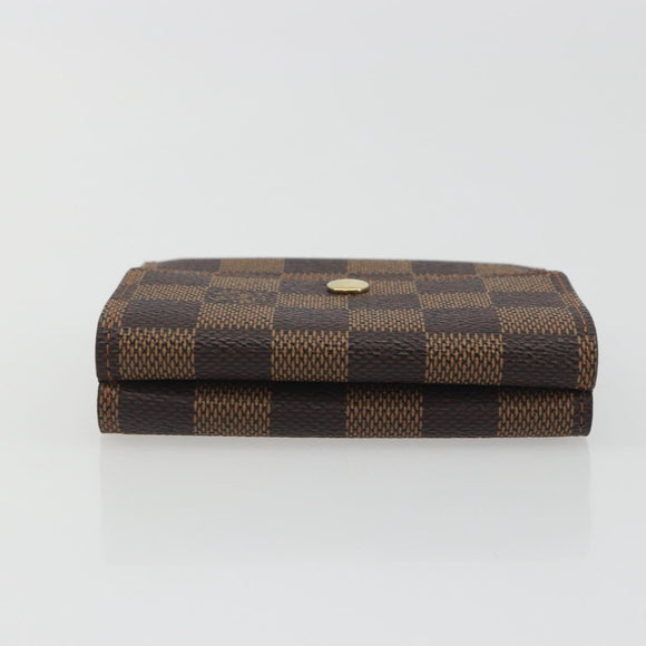 LOUIS VUITTON Damier Ebene Portefeuille Elise Wallet N61654 LV Auth 193590V