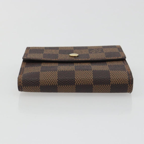 LOUIS VUITTON Damier Ebene Portefeuille Elise Wallet N61654 LV Auth 193590V