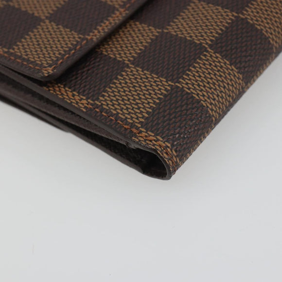 LOUIS VUITTON Damier Ebene Portefeuille Elise Wallet N61654 LV Auth 193590V