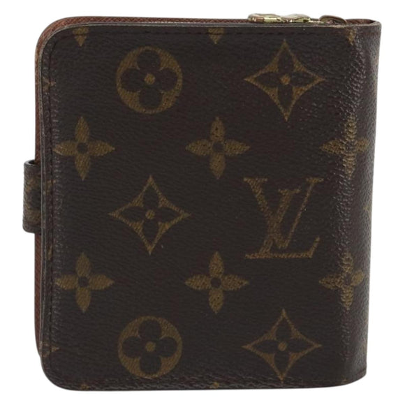 LOUIS VUITTON Monogram Compact Zip Wallet M61667 LV Auth 193592
