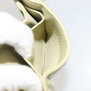 CHANEL Matelasse 2.55 Wallet Lamb Skin Green Gold CC Auth 193593A-26