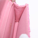 CHANEL Matelasse Chain Shoulder Pouch Tweed Pink Gold CC Auth 193594SAM-21