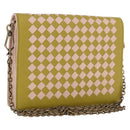 BOTTEGA VENETA INTRECCIATO Chain Shoulder Bag Leather Pink Auth 193595A-1