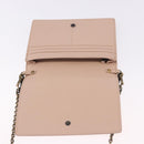 BOTTEGA VENETA INTRECCIATO Chain Shoulder Bag Leather Pink Auth 193595A-15