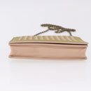 BOTTEGA VENETA INTRECCIATO Chain Shoulder Bag Leather Pink Auth 193595A-9
