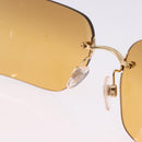 CHANEL COCO Mark Sunglasses metal Gold Tone CC Auth 193597V-10