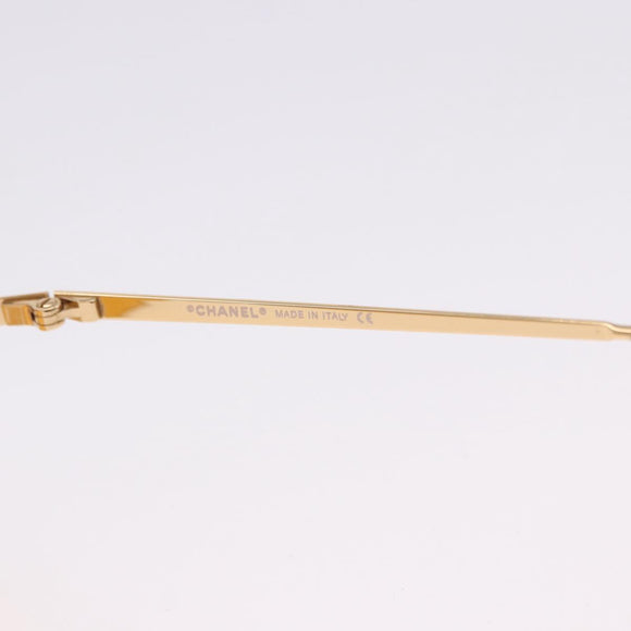 CHANEL COCO Mark Sunglasses metal Gold Tone CC Auth 193597V