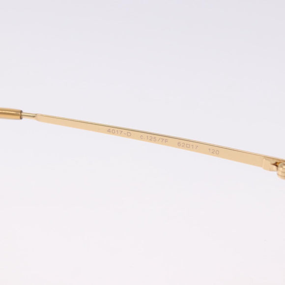 CHANEL COCO Mark Sunglasses metal Gold Tone CC Auth 193597V