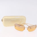 CHANEL COCO Mark Sunglasses metal Gold Tone CC Auth 193597V-12