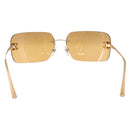 CHANEL COCO Mark Sunglasses metal Gold Tone CC Auth 193597V-2