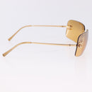 CHANEL COCO Mark Sunglasses metal Gold Tone CC Auth 193597V-5