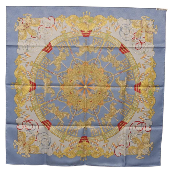 HERMES Carre 90 Scarf Silk Blue Auth 193599M