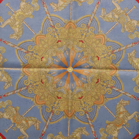 HERMES Carre 90 Scarf Silk Blue Auth 193599M