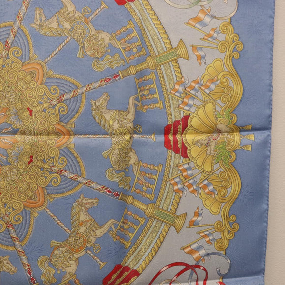 HERMES Carre 90 Scarf Silk Blue Auth 193599M