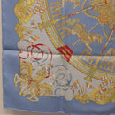 HERMES Carre 90 Scarf Silk Blue Auth 193599M-19